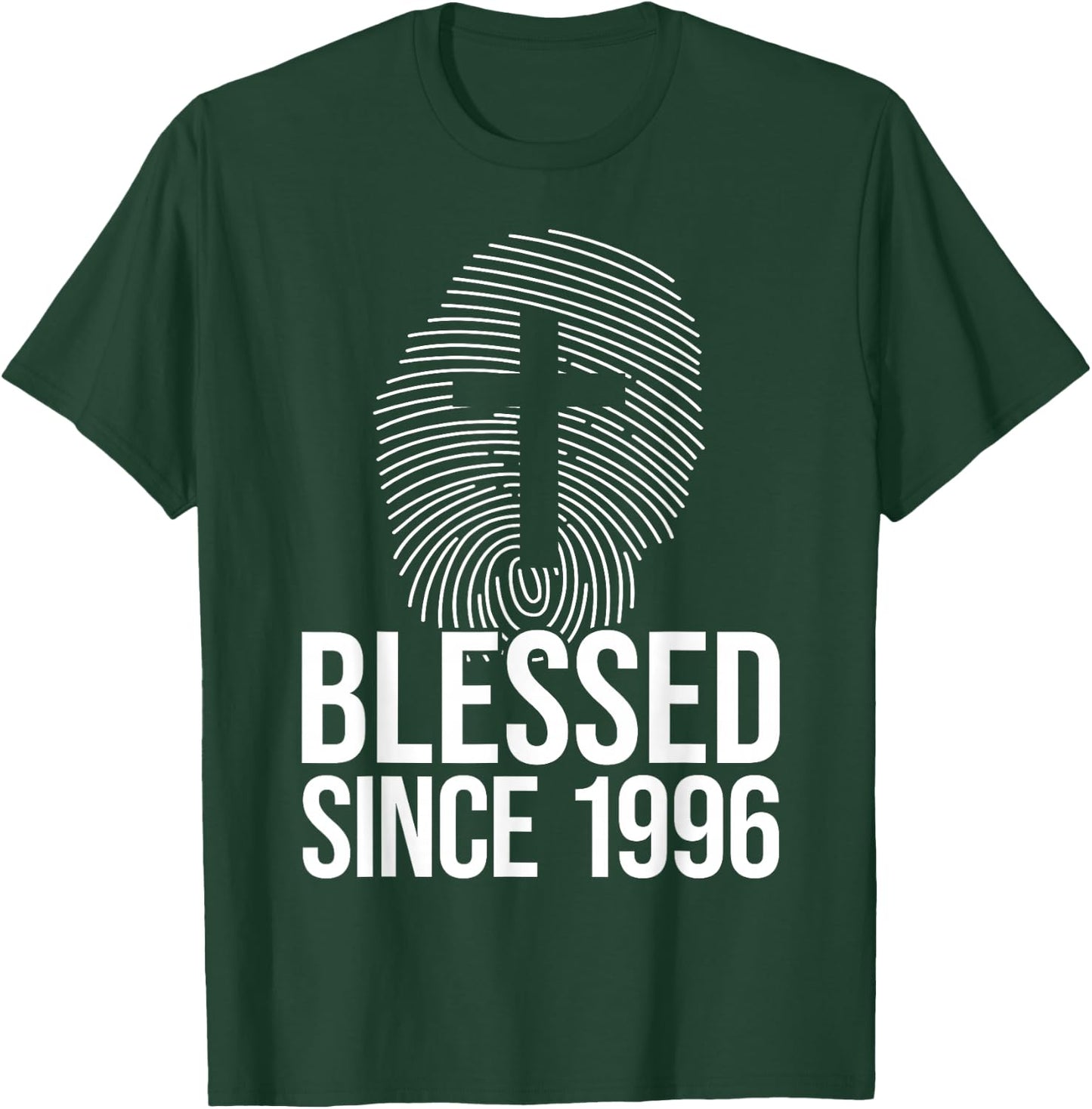 Blessed Since 1996 Born Year Of Birth Birthday - Jesus T-Shirt - T-Shirt | Forest