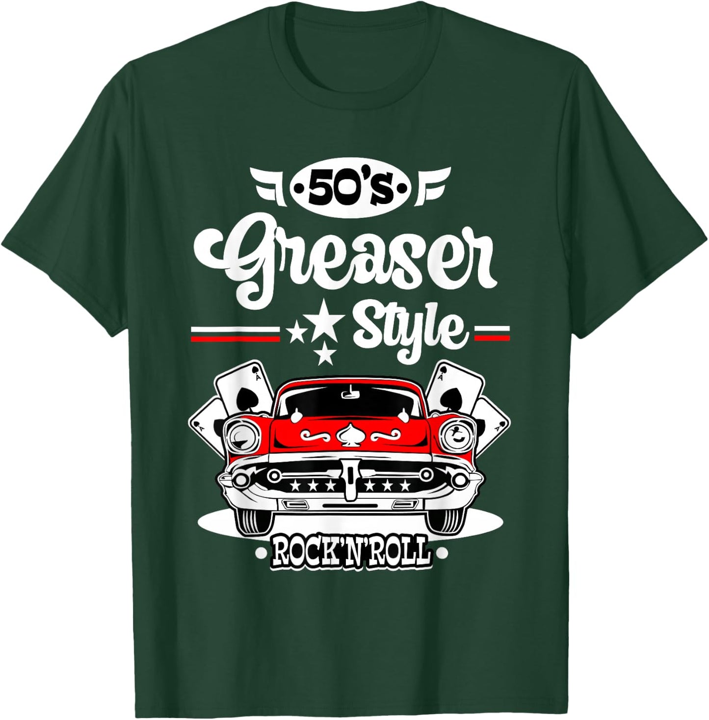 1950s Rockabilly 50s Greaser Sock Hop Costume Rock and Roll T-Shirt - T-Shirt | Forest