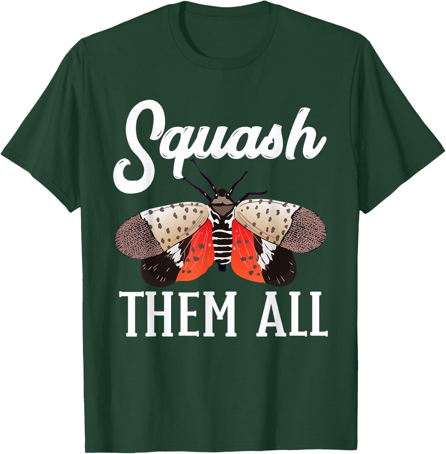 Spotted Lanternfly Trap Squash Them All Ninja Lantern Fly T-Shirt - T-Shirt | Forest