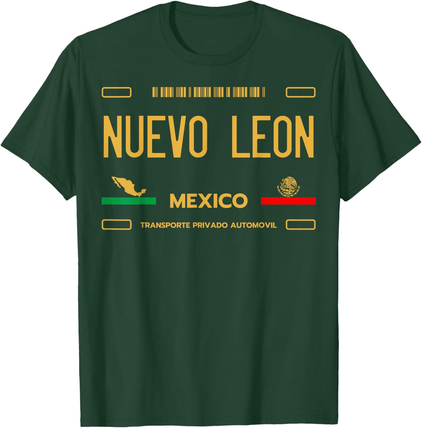 Nuevo Leon Mexico License Plate Aesthetic, Nuevo Leon T-Shirt - T-Shirt | Forest