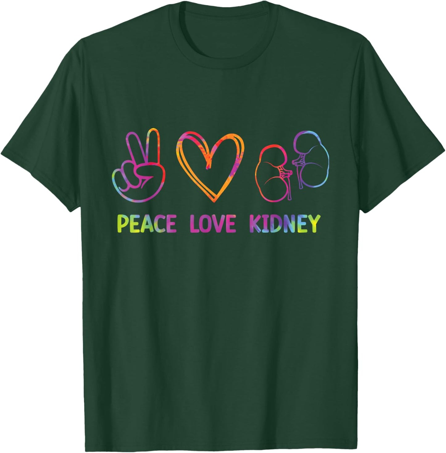 Tie Dye Kidney Transplant Organ Recipient Survivor Donor T-Shirt - T-Shirt | Forest