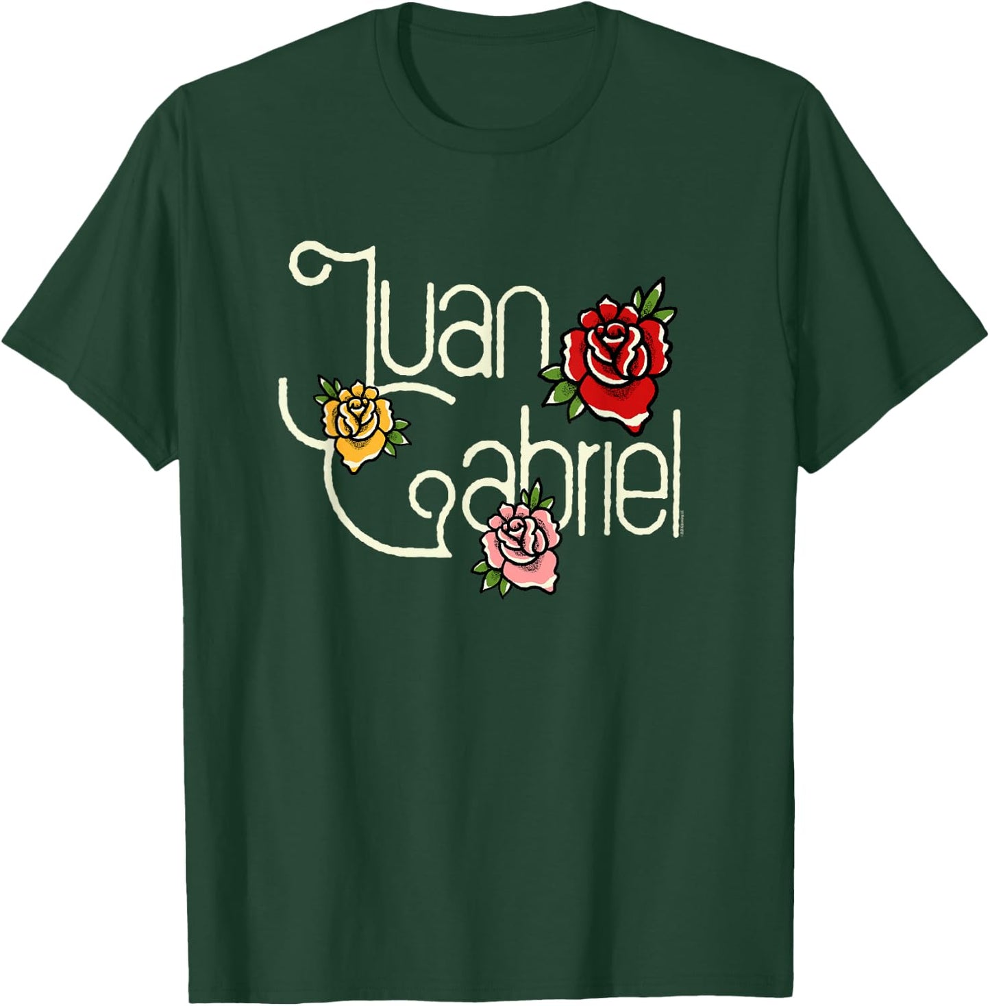 Juan Gabriel Vintage Roses Logo T-Shirt - T-Shirt | Forest