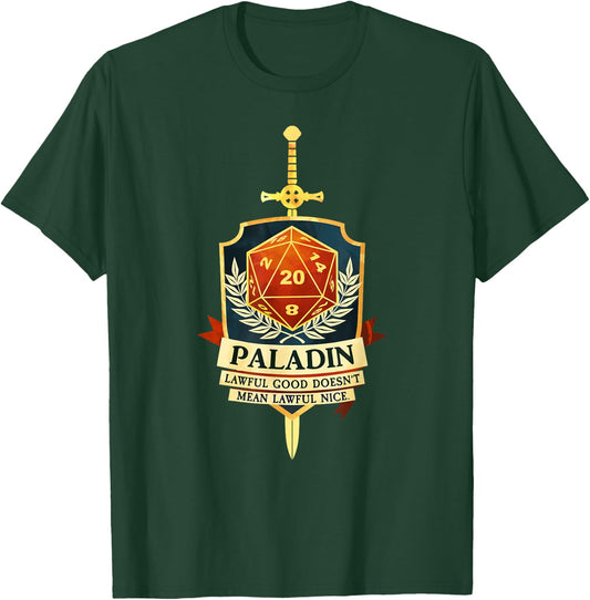 Paladin Fantasy RPG TRPG Gamer Class T-Shirt - T-Shirt | Forest