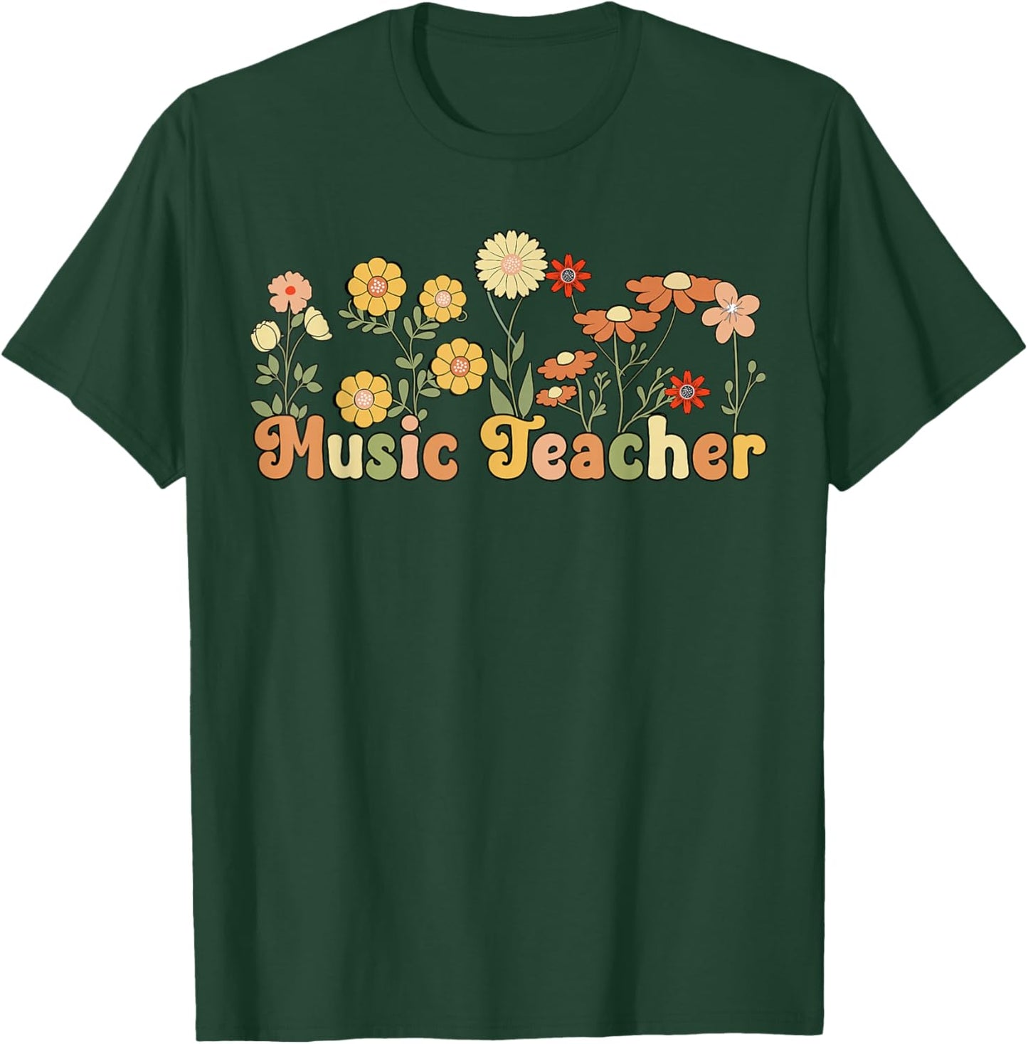 Groovy Music Teacher Music Teaching Music Teachers T-Shirt - T-Shirt | Forest