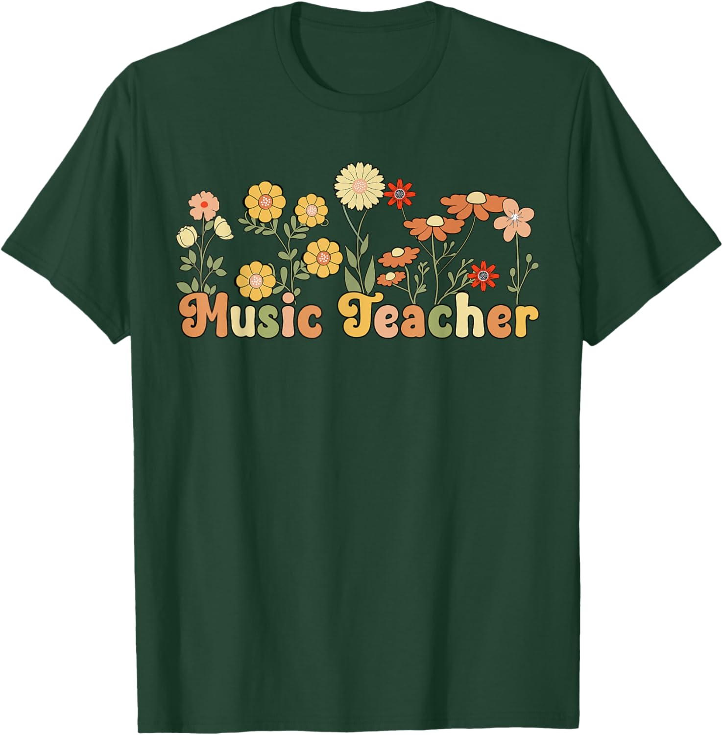 Groovy Music Teacher Music Teaching Music Teachers T-Shirt - T-Shirt | Forest