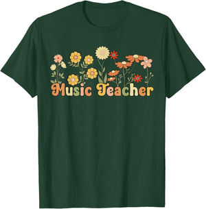 Groovy Music Teacher Music Teaching Music Teachers T-Shirt - T-Shirt | Forest