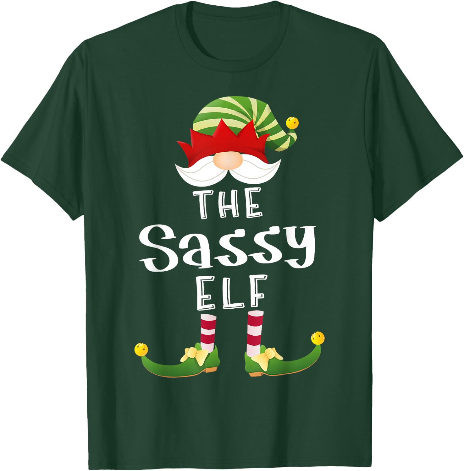 Sassy Elf Group Christmas Funny Pajama Party T-Shirt - T-Shirt | Forest