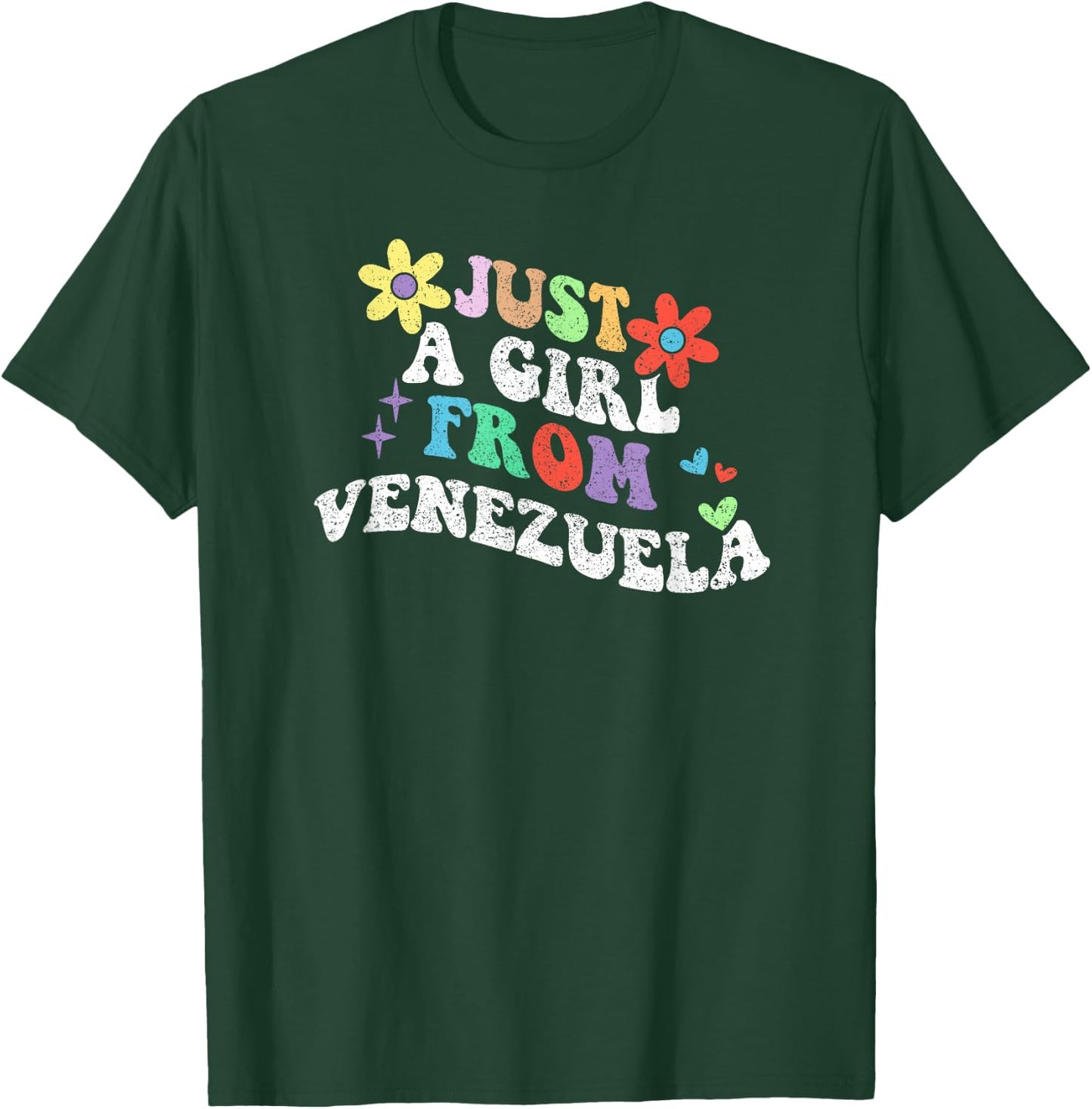 Retro Groovy Just A Girl From Venezuela Mother's Day 2023 T-Shirt - T-Shirt | Forest