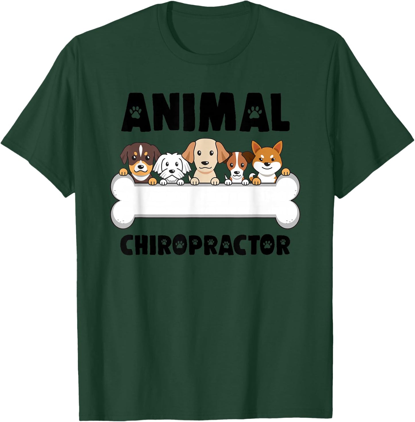 Animal Chiropractor Cool Chiropractic Care Spine Veterinary T-Shirt - T-Shirt | Forest