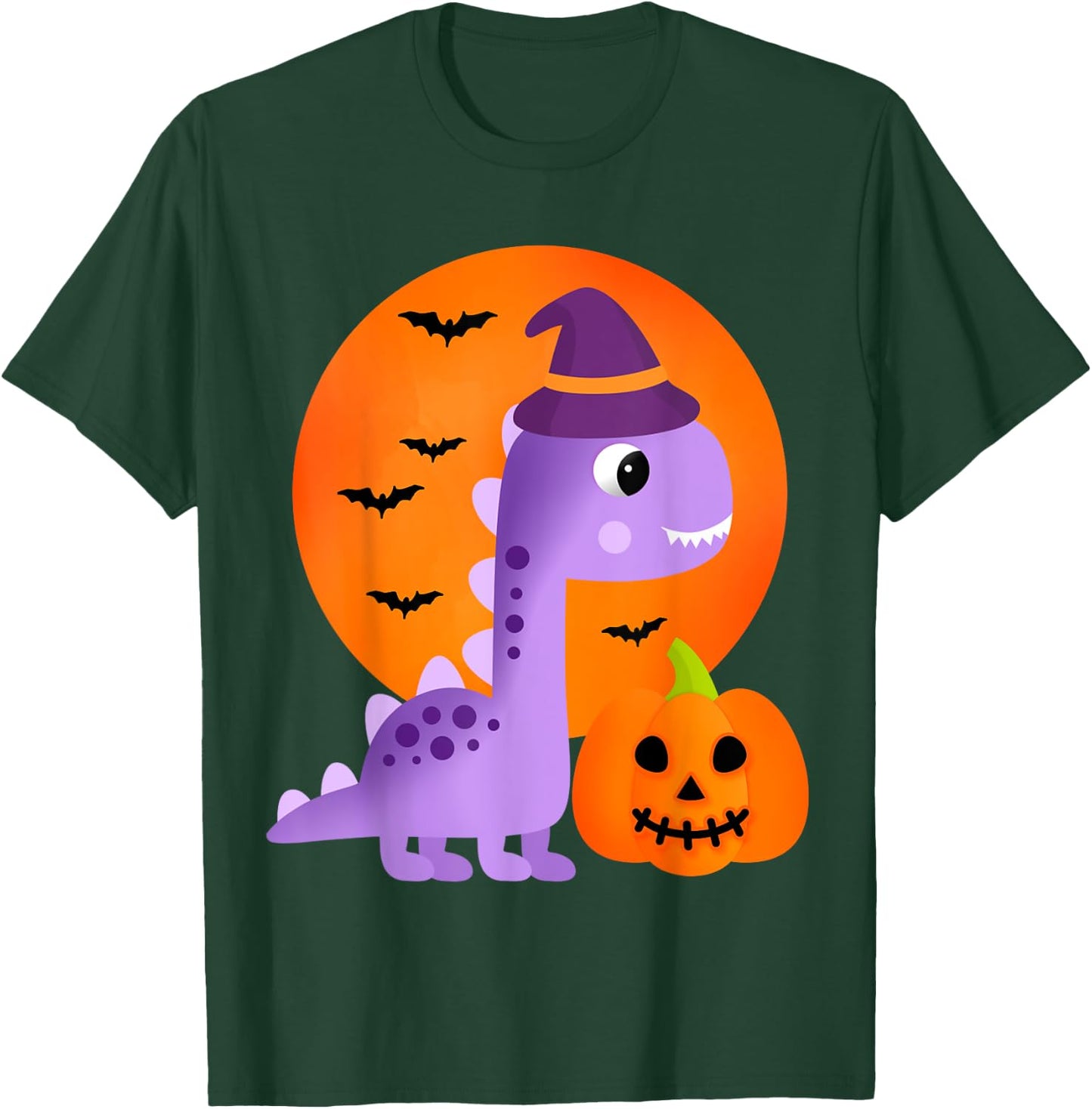 Cute Dinosaur Halloween Kids Girls Dinosaur T Rex Halloween T-Shirt - T-Shirt | Forest