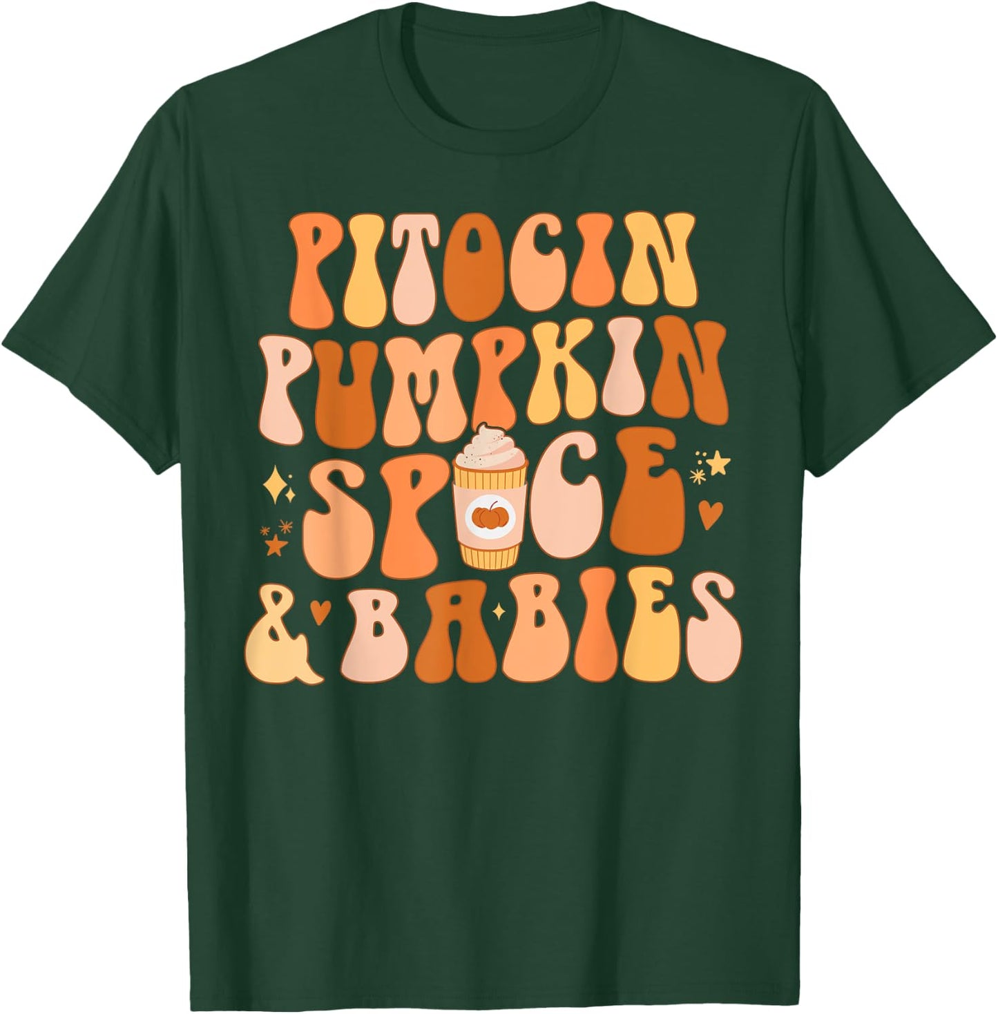 Halloween Labor And Delivery L&D Nurse Fall Pumpkins Midwife T-Shirt - T-Shirt | Forest