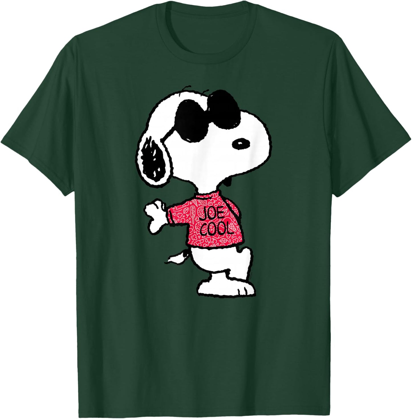 Peanuts - Joe Cool Pattern T-Shirt - T-Shirt | Forest