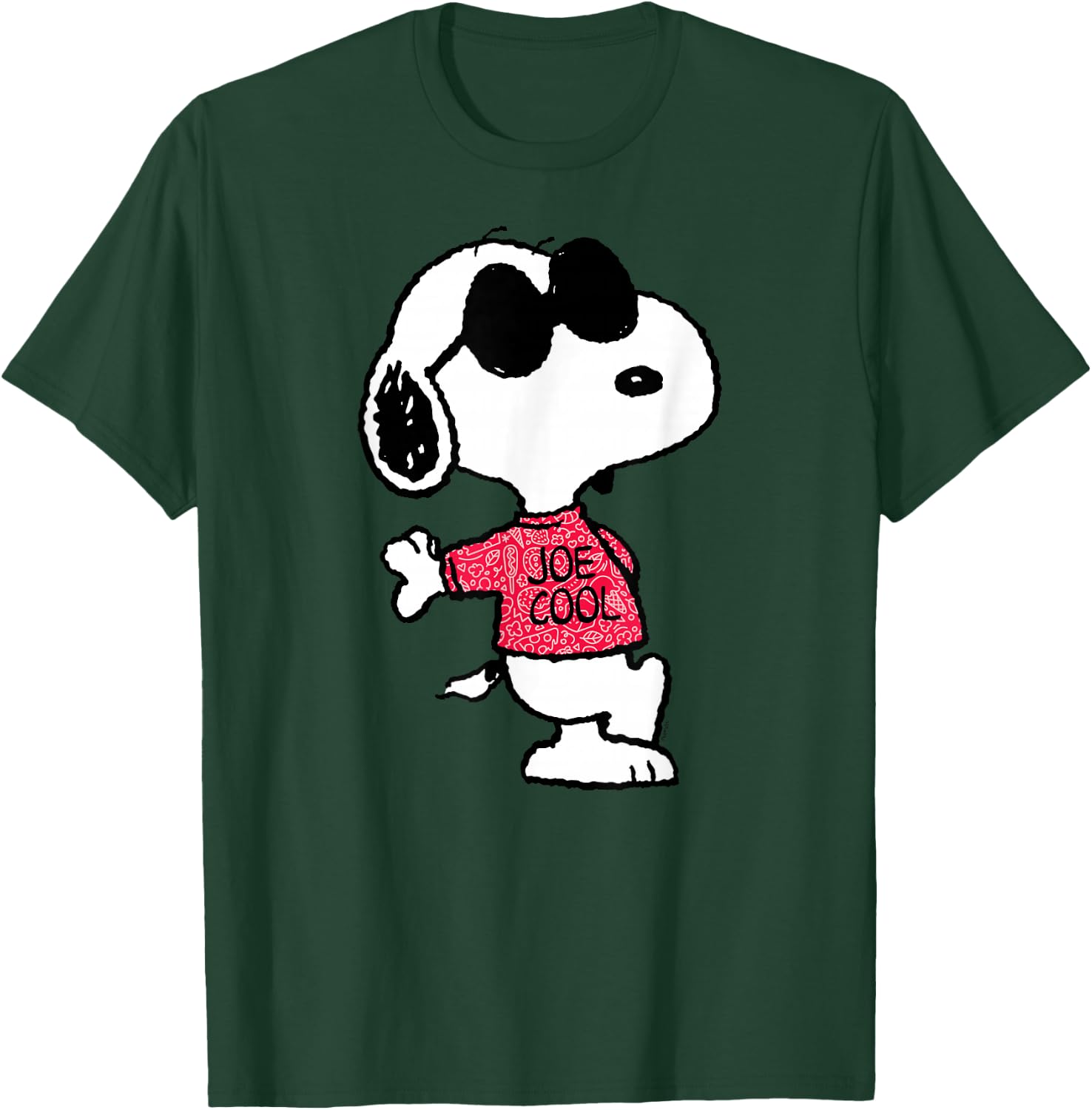 Peanuts - Joe Cool Pattern T-Shirt - T-Shirt | Forest
