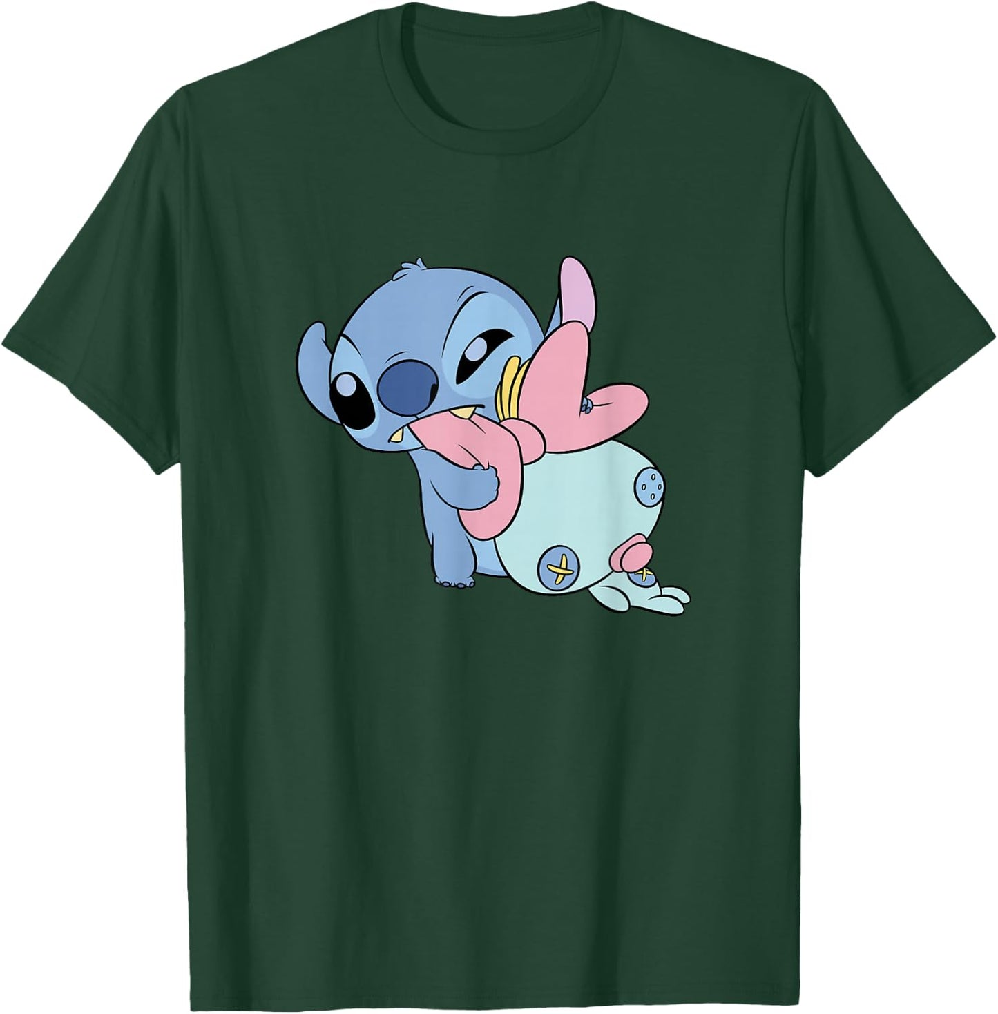 Disney Lilo & Stitch Babies Stitch & Scrump Playing Cute T-Shirt - T-Shirt | Forest