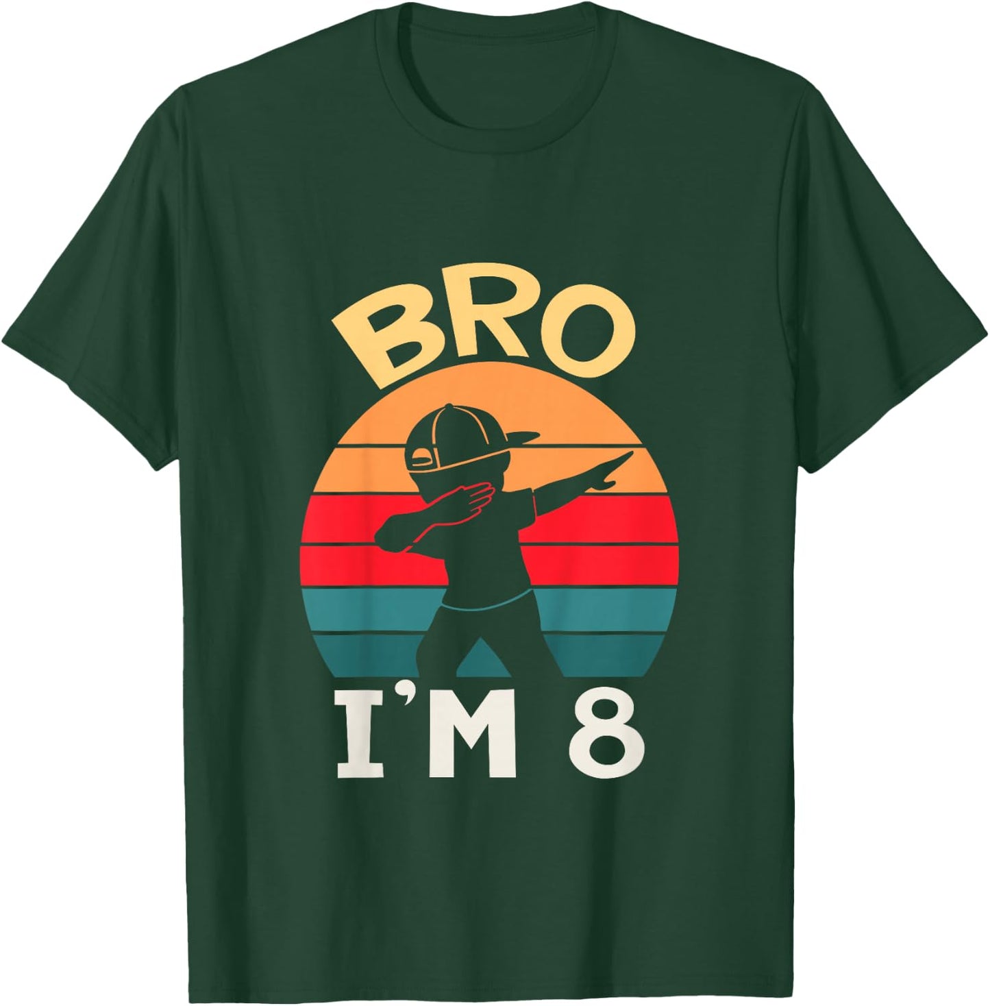 Kids Bro I’m 8 Year Old Eight Eighth Party 8th Birthday Boy T-Shirt - T-Shirt | Forest