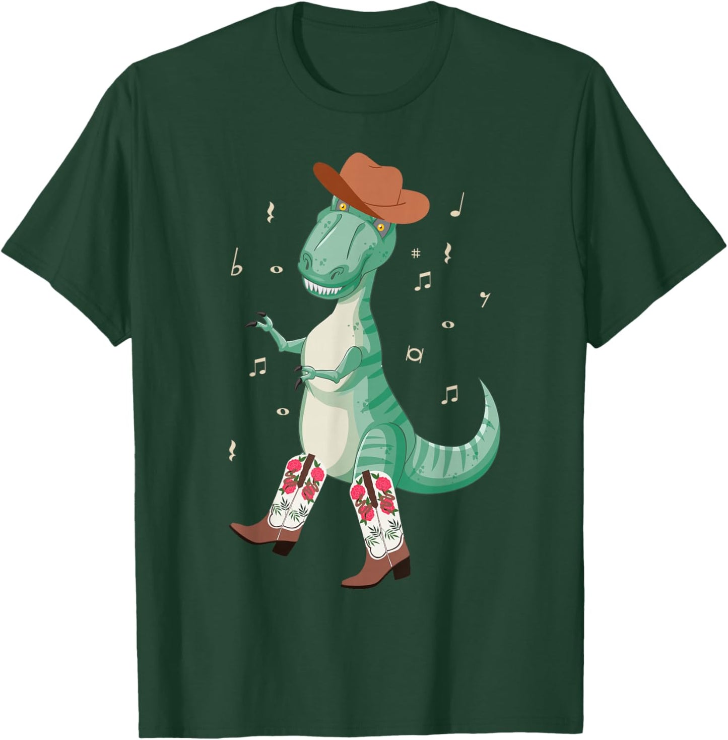 Line Dancing Dance Teacher T Rex Dinosaur T-Shirt - T-Shirt | Forest