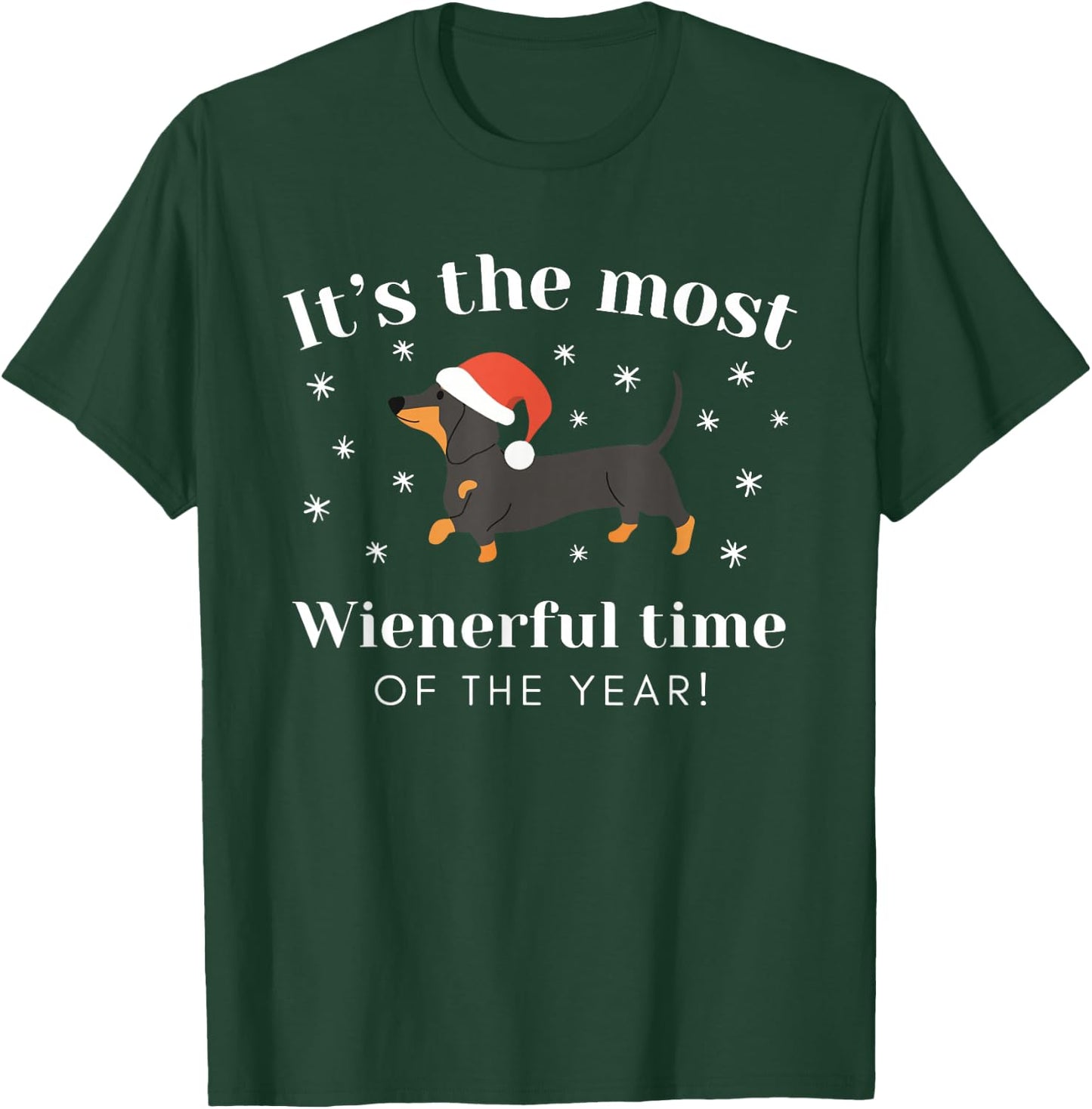 It's The Most Wonderful Time Of The Year Dachshund Christmas T-Shirt - T-Shirt | Forest