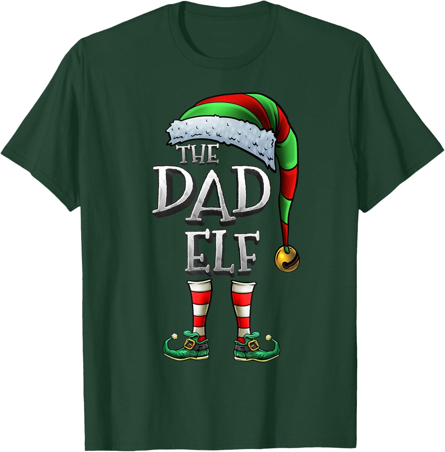 The Dad Elf Shirt Matching Family Dad Christmas Elf T-Shirt - T-Shirt | Forest