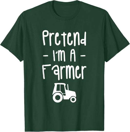 Pretend I'm A Farmer Funny Halloween Costume Farmers T-Shirt - T-Shirt | Forest