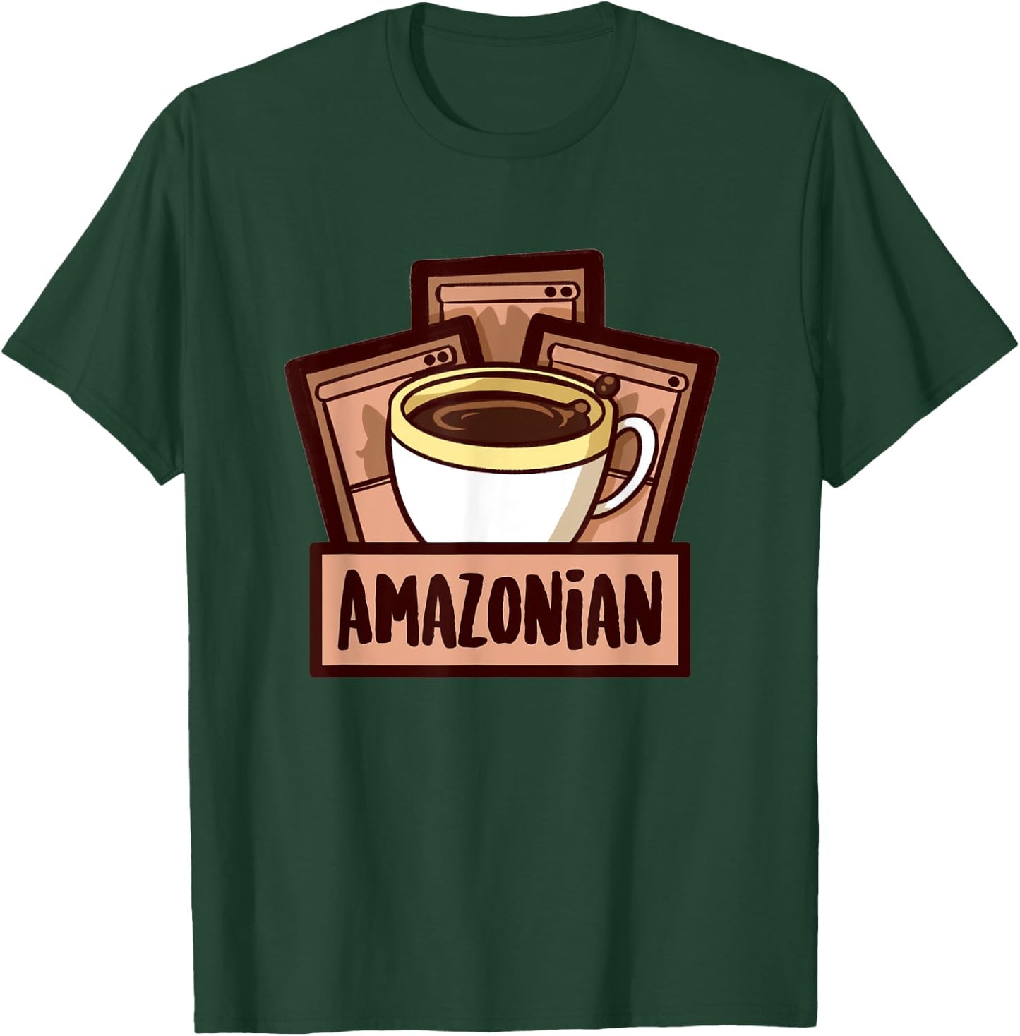 Amazonian's Coffee & Card Games T-Shirt - T-Shirt | Forest