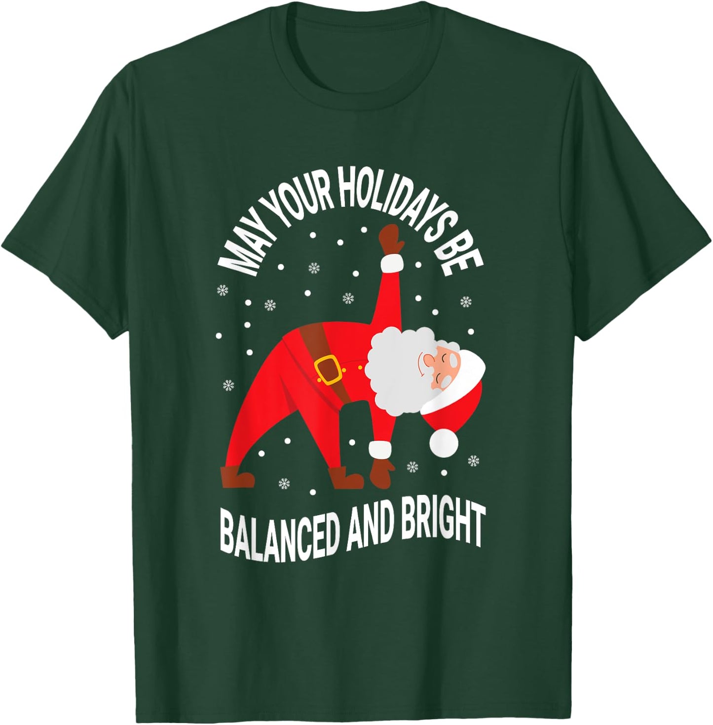 Yoga Practitioner Namasleigh Xmas Meditation Christmas Yoga T-Shirt - T-Shirt | Forest