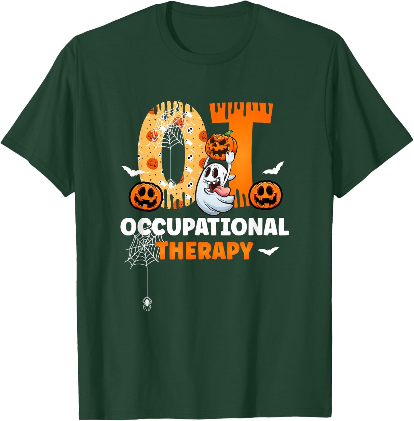 Spooky OT Occupational Therapy Therapist Halloween T-Shirt - T-Shirt | Forest