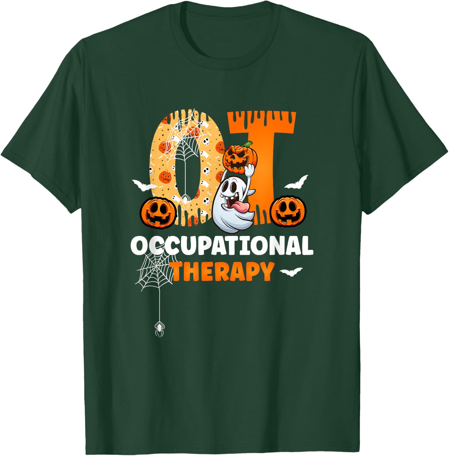 Spooky OT Occupational Therapy Therapist Halloween T-Shirt - T-Shirt | Forest