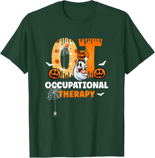 Spooky OT Occupational Therapy Therapist Halloween T-Shirt - T-Shirt | Forest