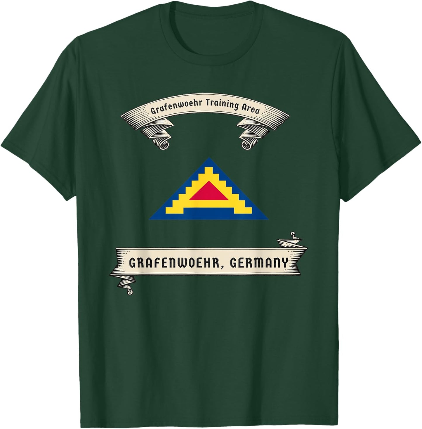 Vintage Military Design - Grafenwoehr Training Area, Germany T-Shirt - T-Shirt | Forest