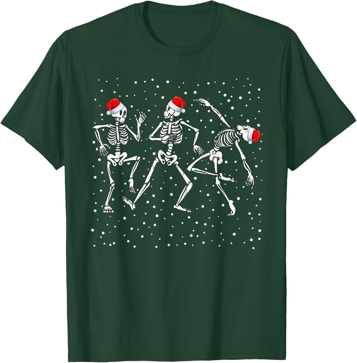 Christmas Skeleton Dancing Funny Xmas T-Shirt - T-Shirt | Forest