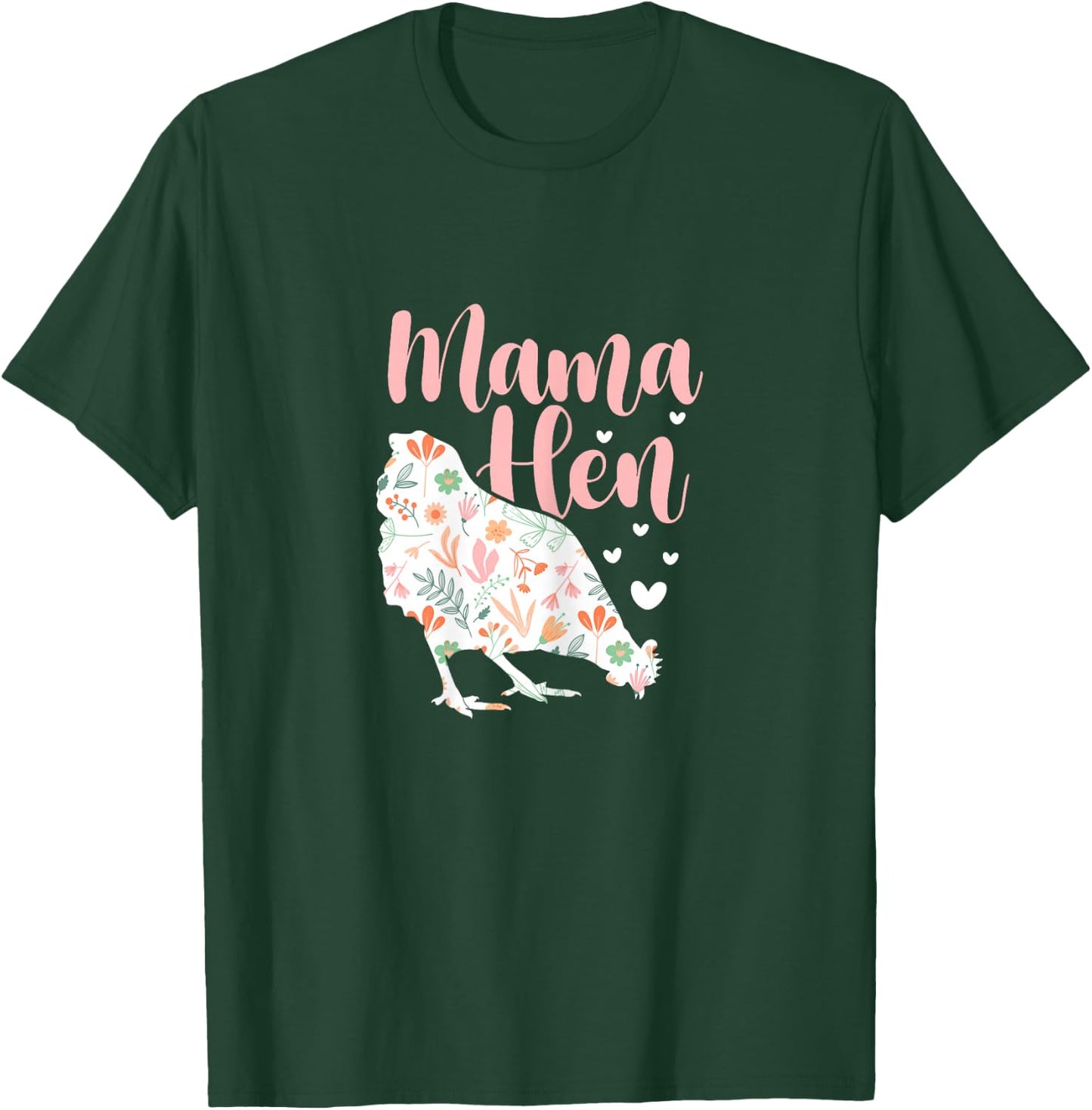 Mum Hen Chicken Mother Flowers Mother's Day T-Shirt - T-Shirt | Forest