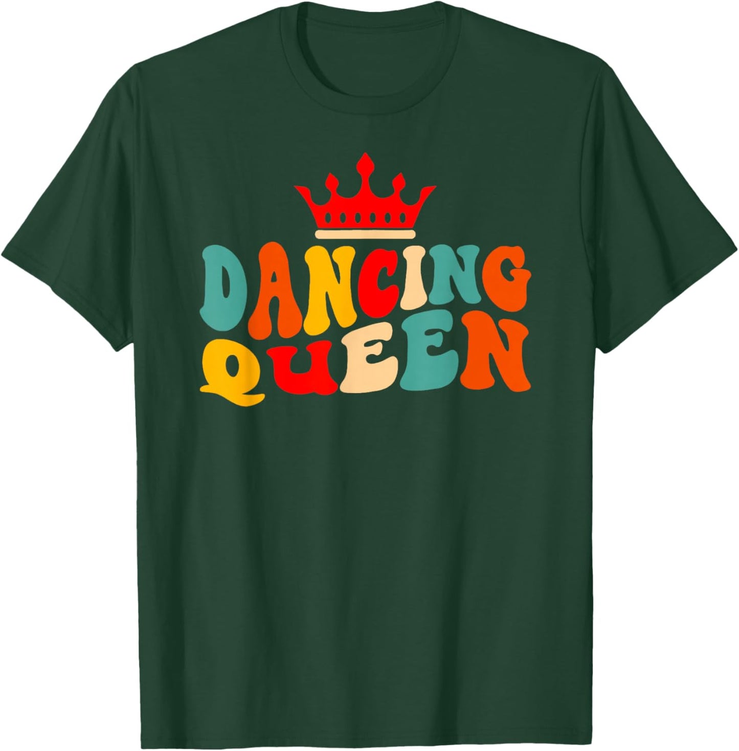 Dancing Queen Retro 70s Disco Themed 70's Lover Women Girls T-Shirt - T-Shirt | Forest
