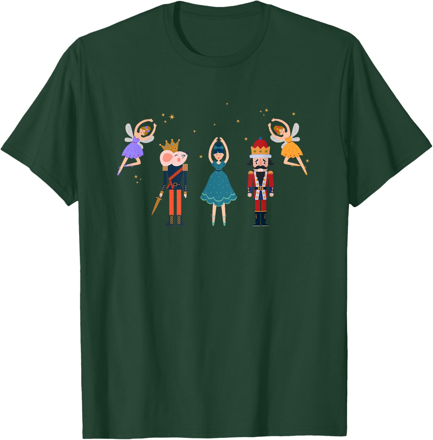 Nutcracker Mouse Ballet Dancing Fairy Sugar Plums Christmas T-Shirt - T-Shirt | Forest