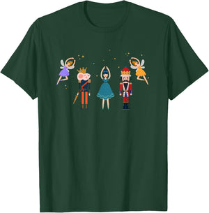 Nutcracker Mouse Ballet Dancing Fairy Sugar Plums Christmas T-Shirt - T-Shirt | Forest