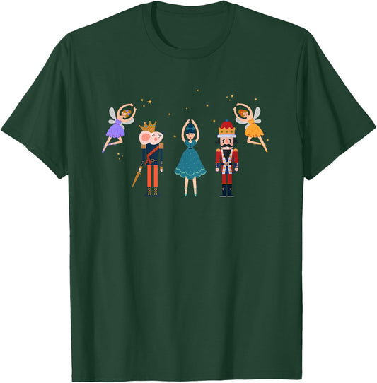 Nutcracker Mouse Ballet Dancing Fairy Sugar Plums Christmas T-Shirt - T-Shirt | Forest