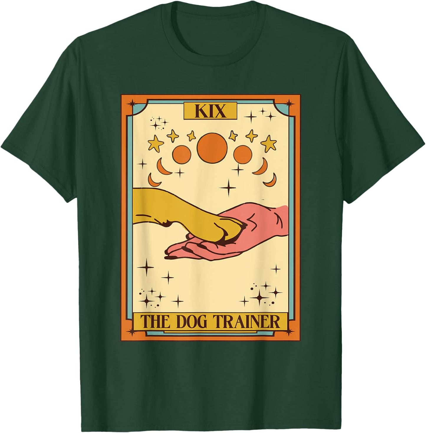 Dog Training Positive Reinforcement Dog Trainer Tarot Card T-Shirt - T-Shirt | Forest