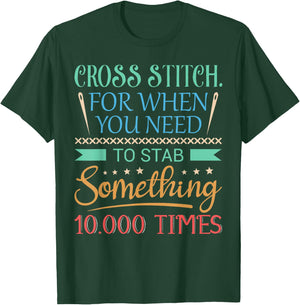 Funny Cross Stitch Shirt - Cross-Stitch Sewing Stab T-Shirt - T-Shirt | Forest