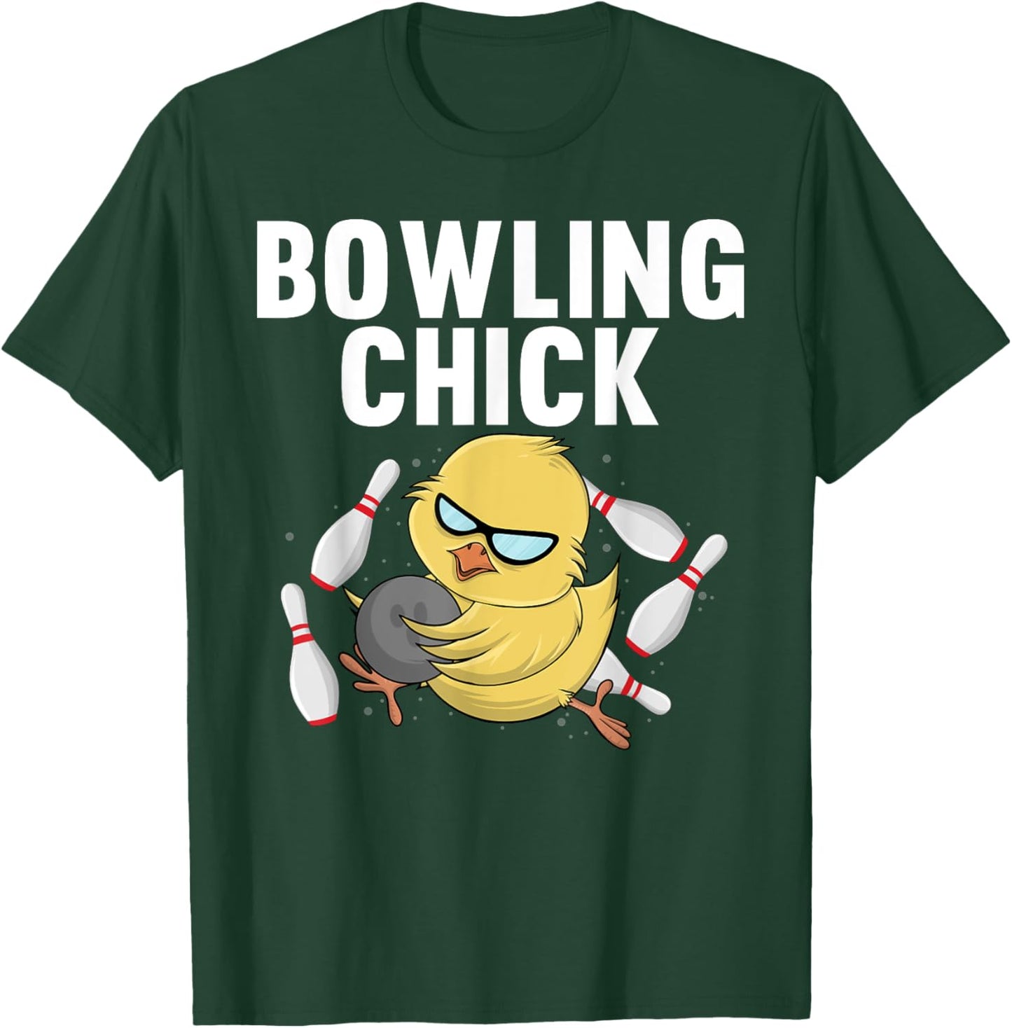 Cool Bowler Girls Ladies Bowling Chick Spare Me T-Shirt - T-Shirt | Forest