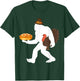 funny bigfoot sasquatch pilgrim pie turkey Thanksgiving T-Shirt - T-Shirt | Forest