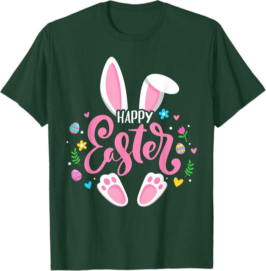 Happy Easter Bunny Easter Egg Hunt Squad Easter Women Family T-Shirt - T-Shirt | Forest