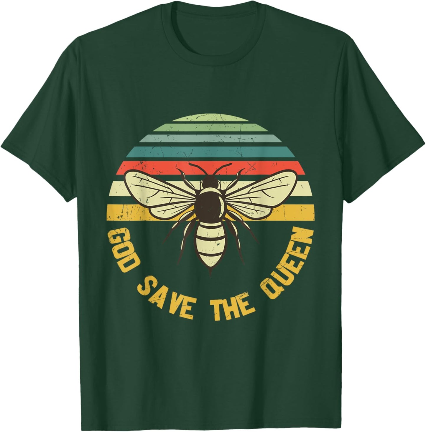 God Save the Queen Save the Bees Vintage T-Shirt - T-Shirt | Forest