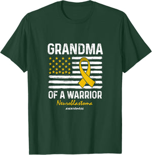 Yellow Neuroblastoma Warrior Support Grandma Of A Warrior T-Shirt - T-Shirt | Forest