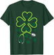 Shamrock Stethoscope Scrub Nurse St Patricks Day RN Women T-Shirt - T-Shirt | Forest
