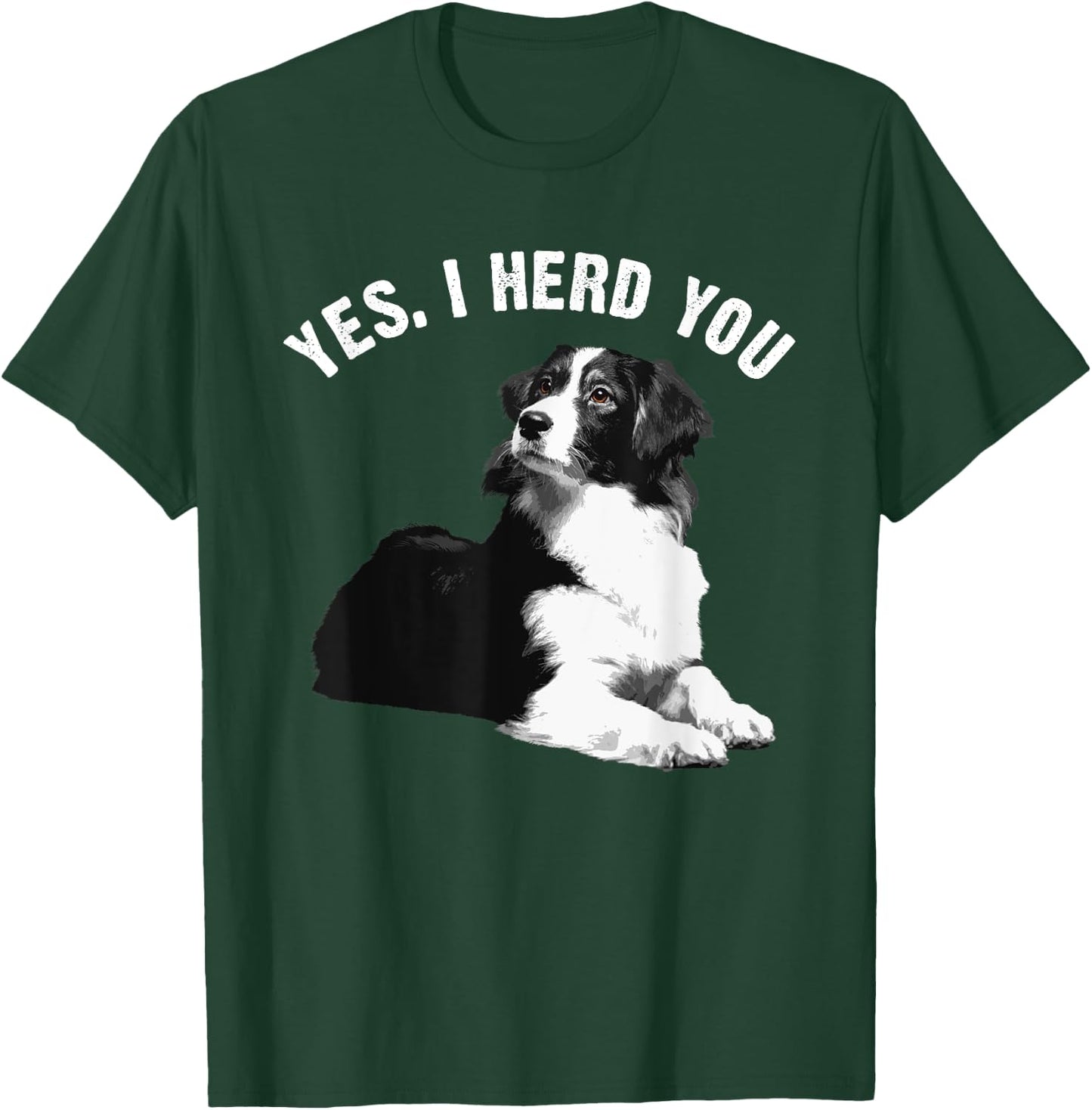 Funny Border Collie Art Men Women Puppy Border Collie Lovers T-Shirt - T-Shirt | Forest
