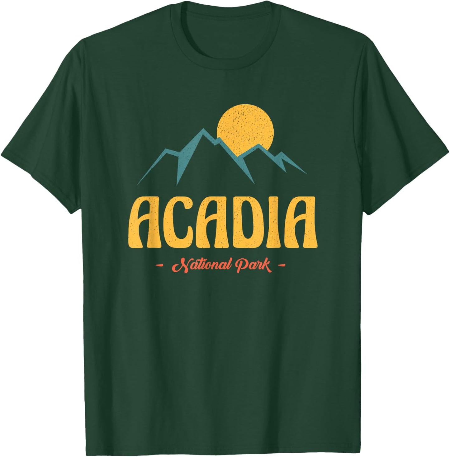US Adventure Vintage Acadia National Park Souvenirs T-Shirt - T-Shirt | Forest