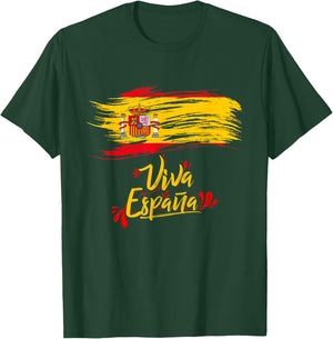 Viva Espana Spain Flag Athletic Sport T-Shirt - T-Shirt | Forest