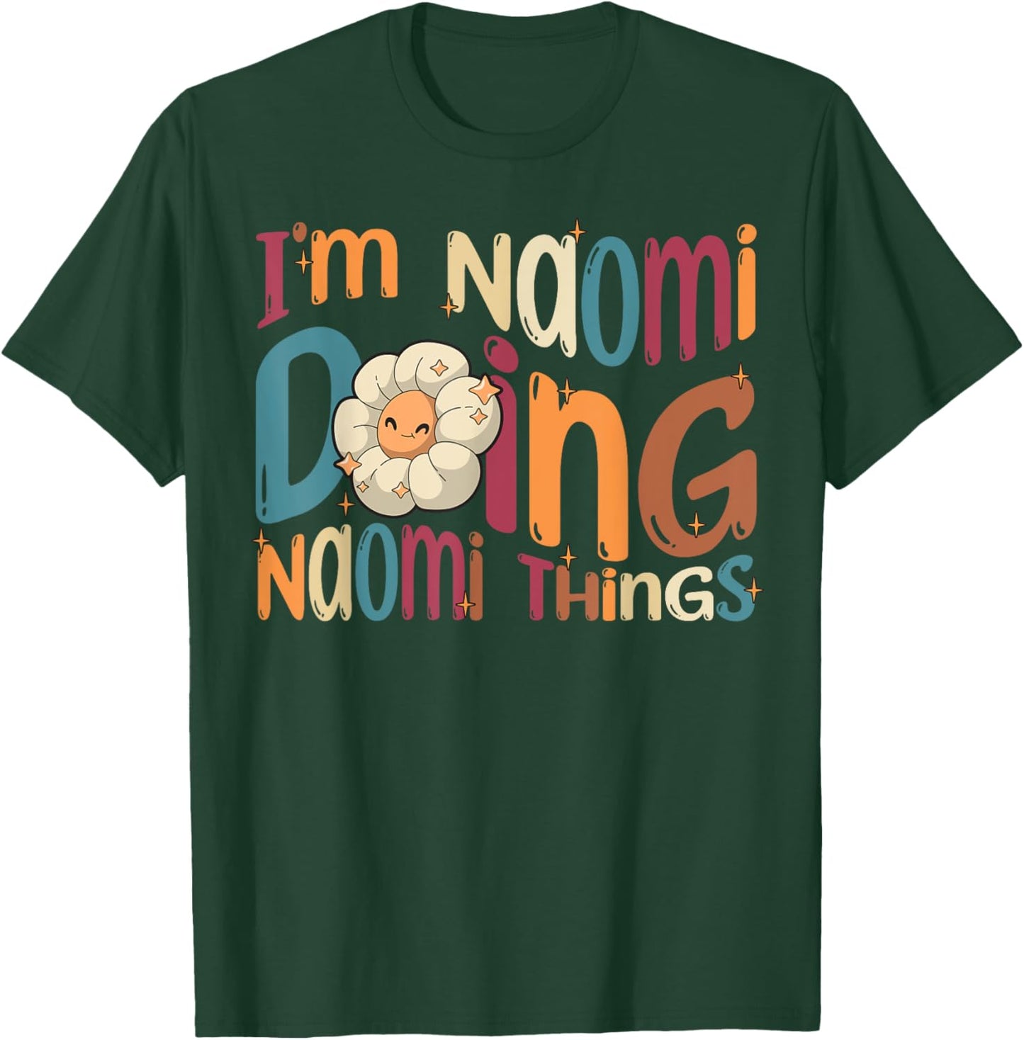 Naomi Happy Birthday , Women's Retro Sports Cartoon , Black, Small T-Shirt - T-Shirt | Forest