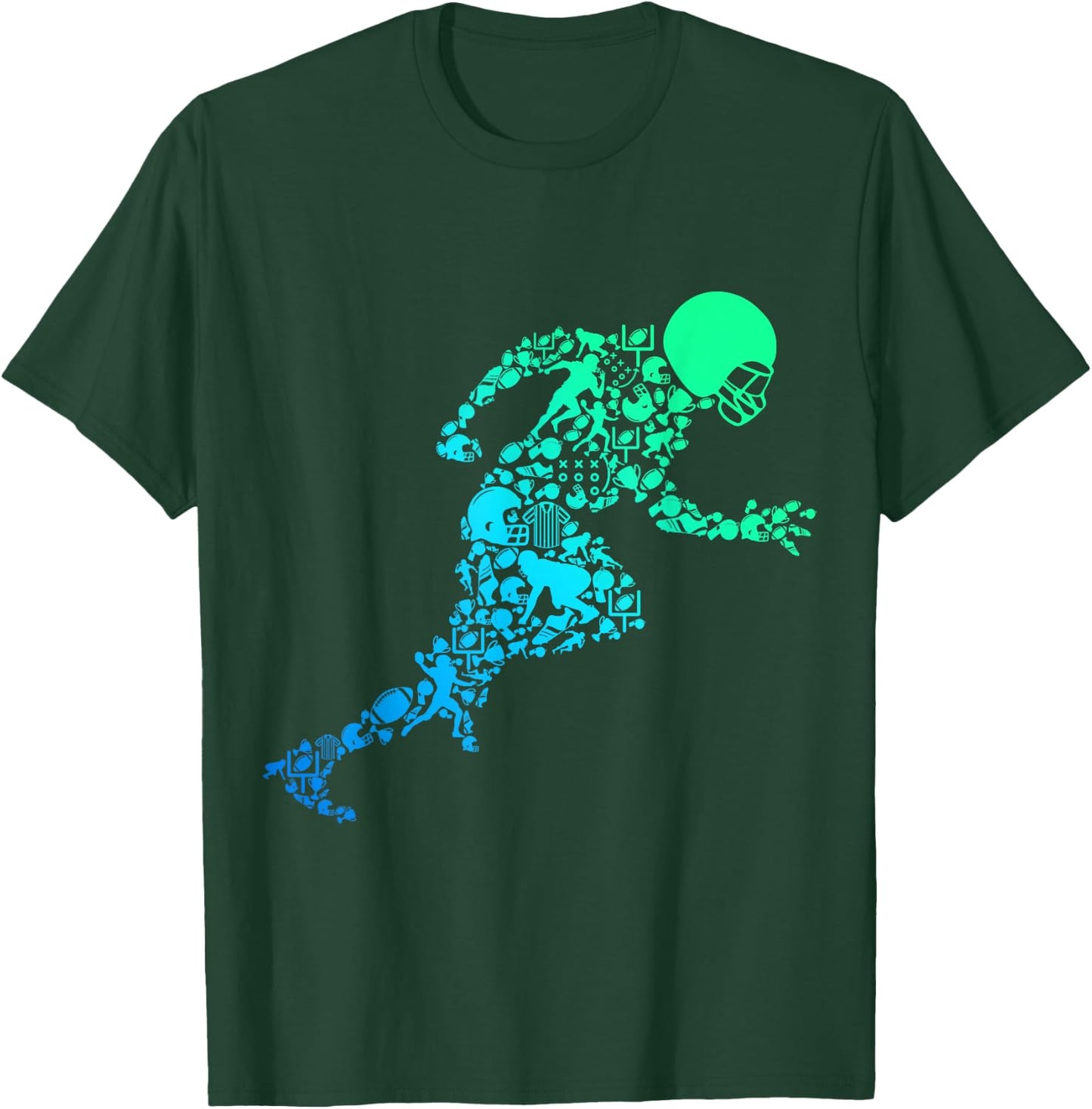 American Football Children's Boys Men T-Shirt - T-Shirt | Forest