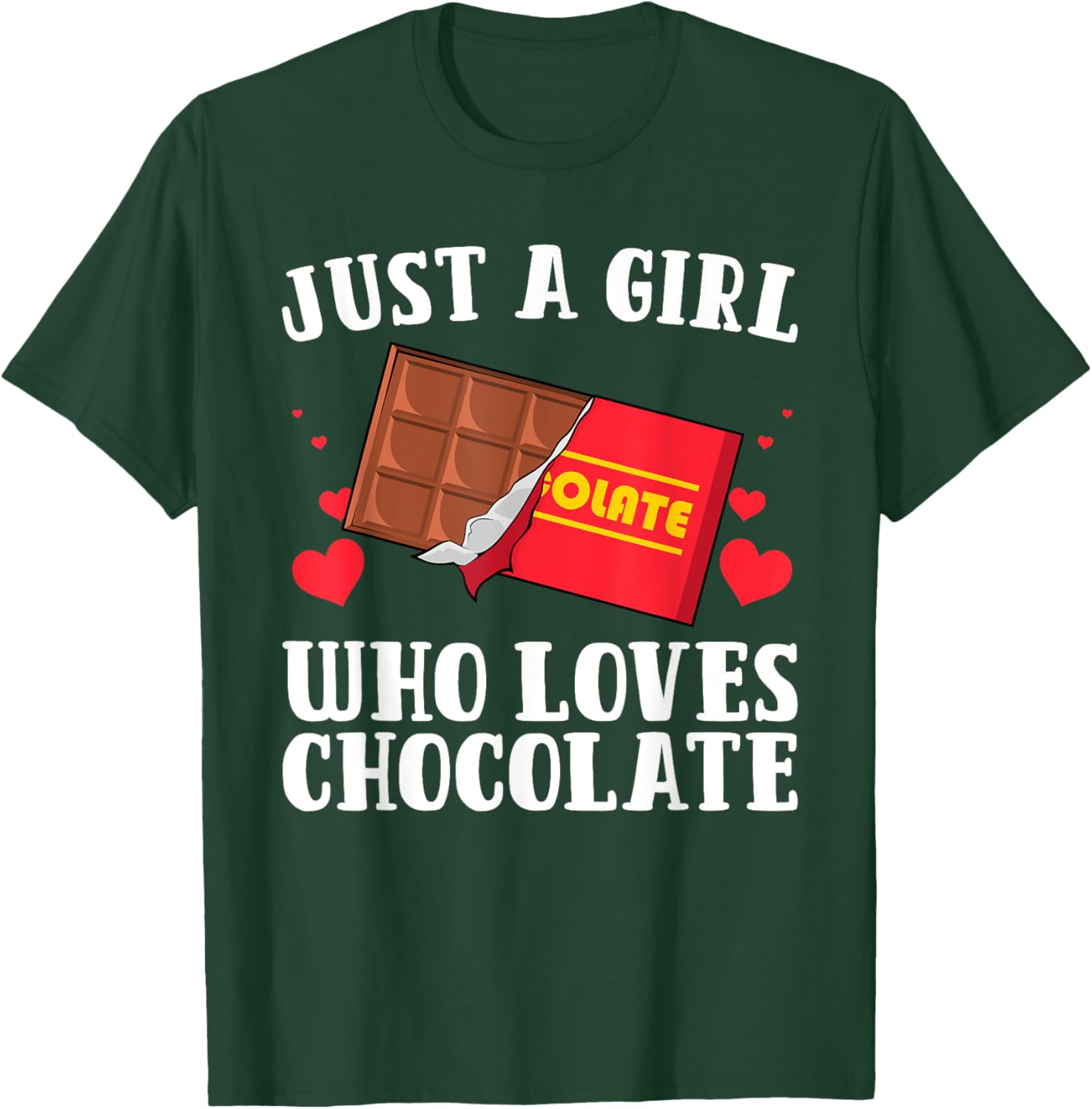 Funny Chocolate Lover Art Girls Love Chocolate T-Shirt - T-Shirt | Forest