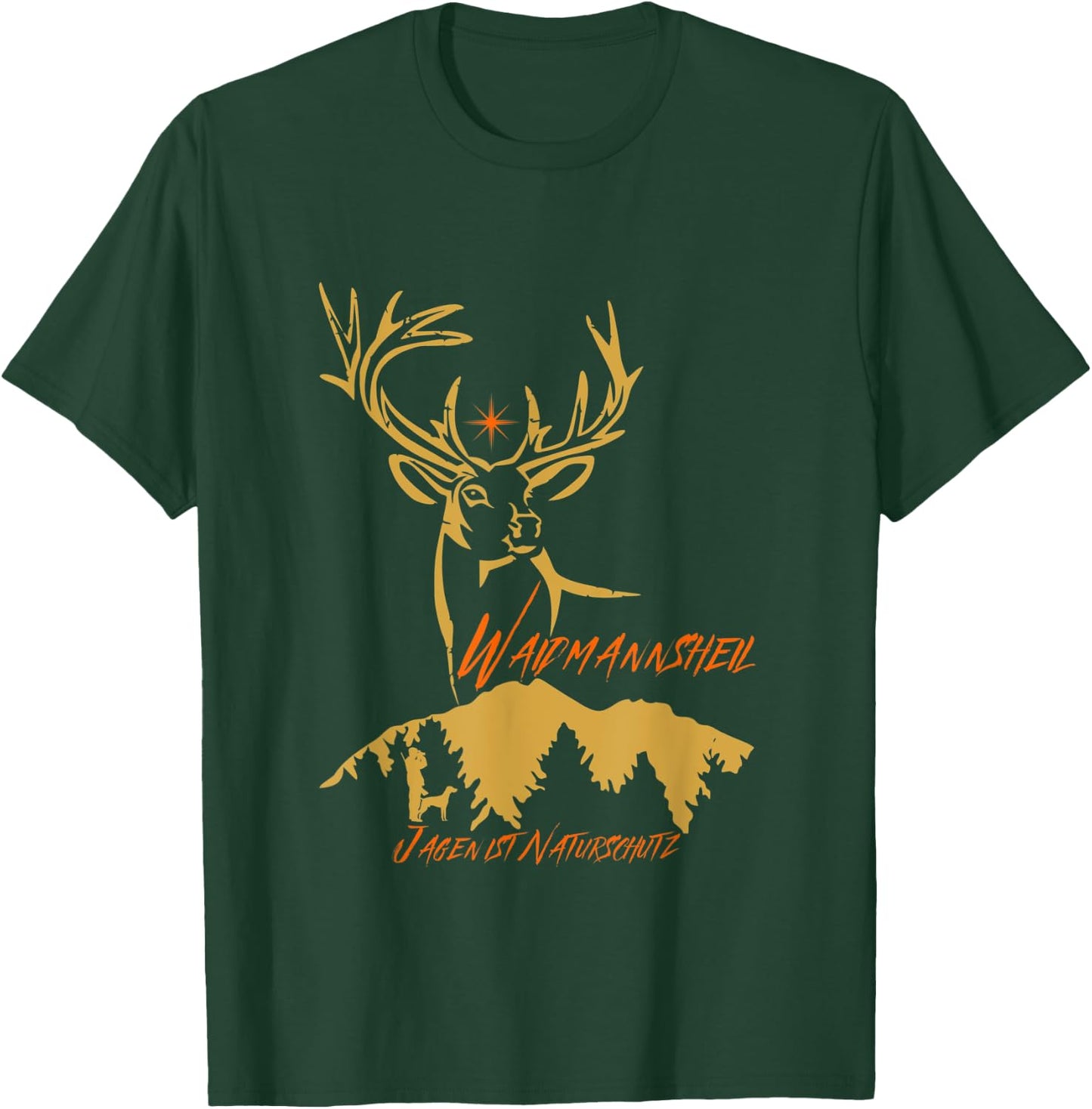 Jäger Waidmannsheil - Jagen ist Naturschutz T-Shirt - T-Shirt | Forest